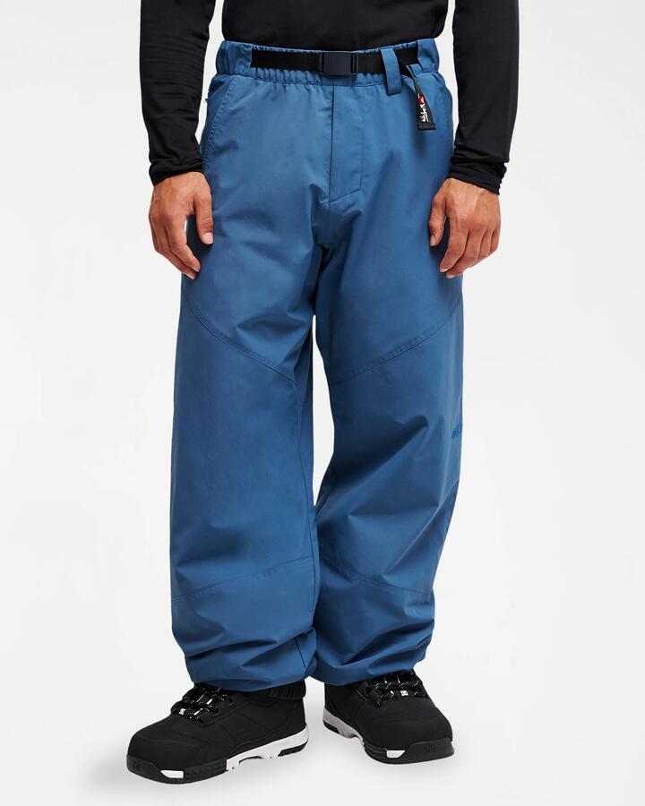 Image of Jeans. Product name - Quiksilver Mens Snow Down 10K Snow Pants Dark Denim in Dark Denim colour by brand - Quiksilver