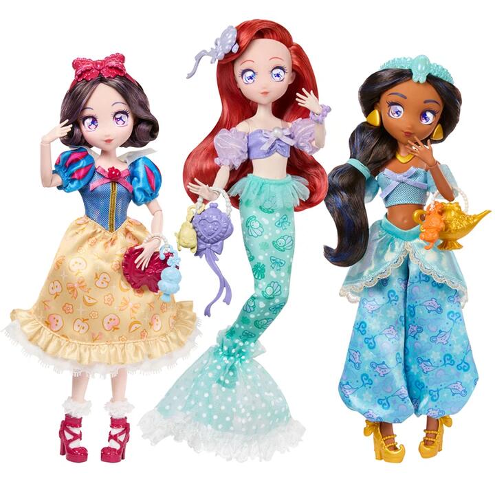 Image of Dolls. Product name - Bundle: Disney Princess Manga Dolls 3 Dolls in colour by brand - Disney Princess