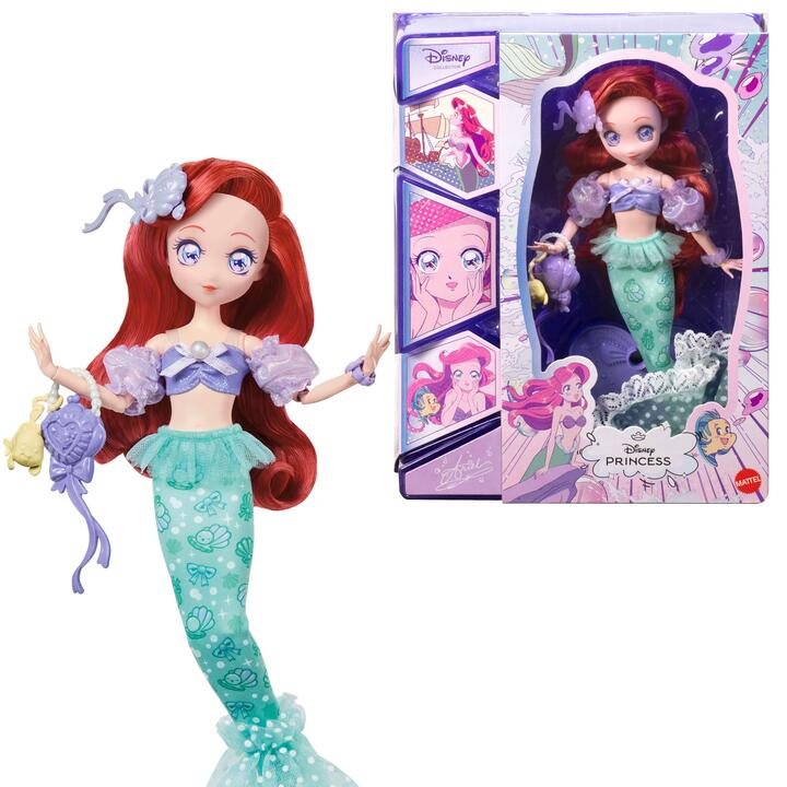 Image of Dolls. Product name - Disney Collector Princess Ariel Manga Doll in colour by brand - Disney Princess