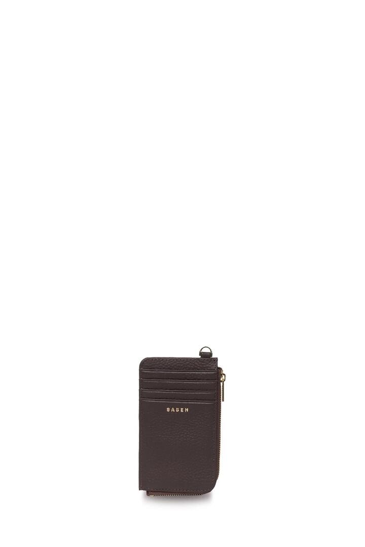 Image of Wallets & Money Clips. Product name - Winona Cacao Card Holder in Cacao colour by brand - Saben