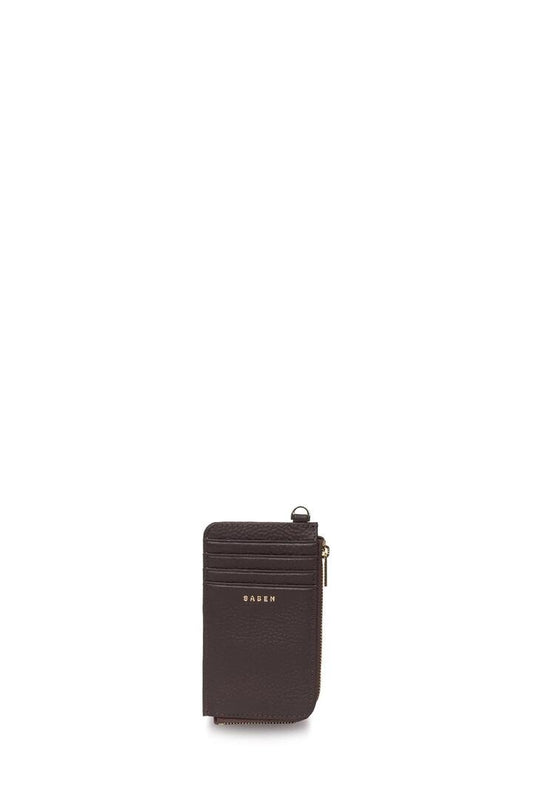 Image of Wallets & Money Clips. Product name - Winona Cacao Card Holder in Cacao colour by brand - Saben