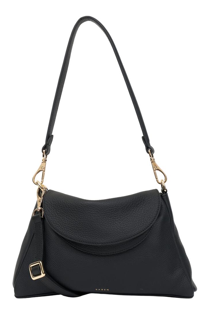 Image of Bags. Product name - Beckett Black Luxe Crossbody Bag in Black colour by brand - Saben