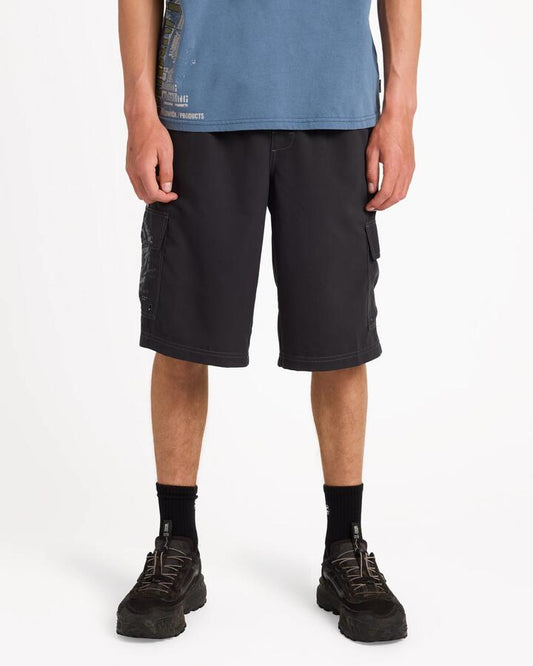 Image of Swimwear. Product name - Billabong Mens Throw On 3.0 22" Boardshorts Black/Grey in Black/Grey colour by brand - Billabong