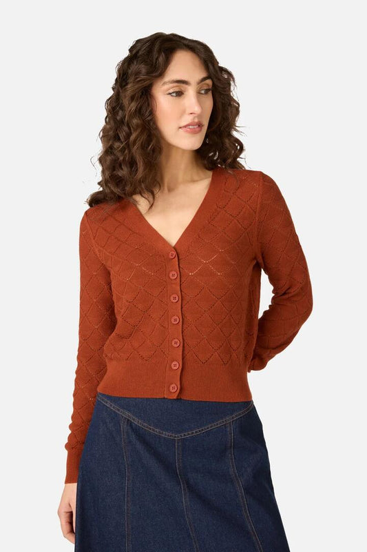 Image of Cardigans. Product name - Celina Cardigan in Lilac colour by brand - Princess Highway