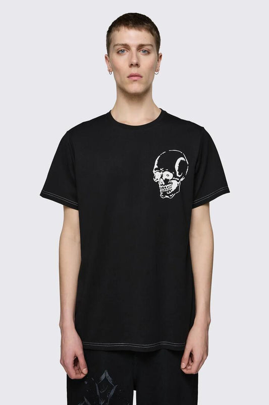 Image of T-Shirts. Product name - Archangel Skelly Tee in White colour by brand - Dangerfield