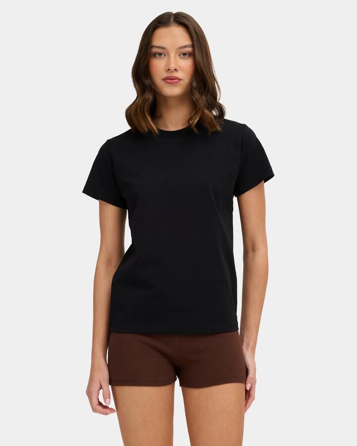 Image of T-Shirts. Product name - Nunui Womens The Breakers T-Shirt Black in Black colour by brand - Nunui