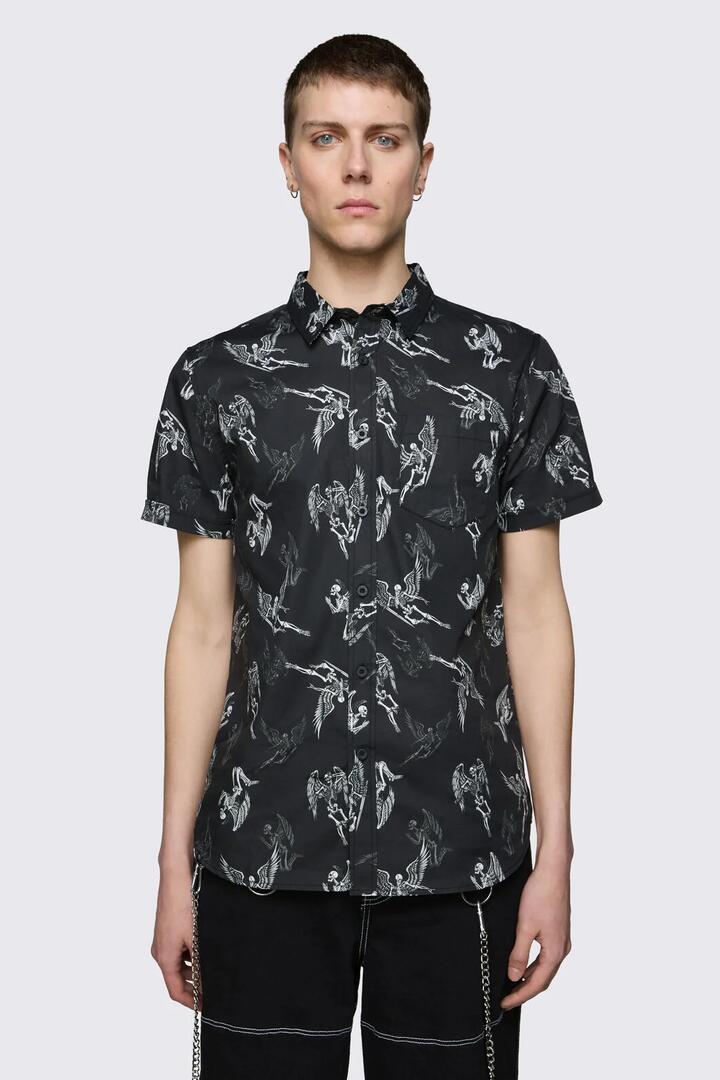Image of Shirts. Product name - Archangel Shirt in Black colour by brand - Dangerfield