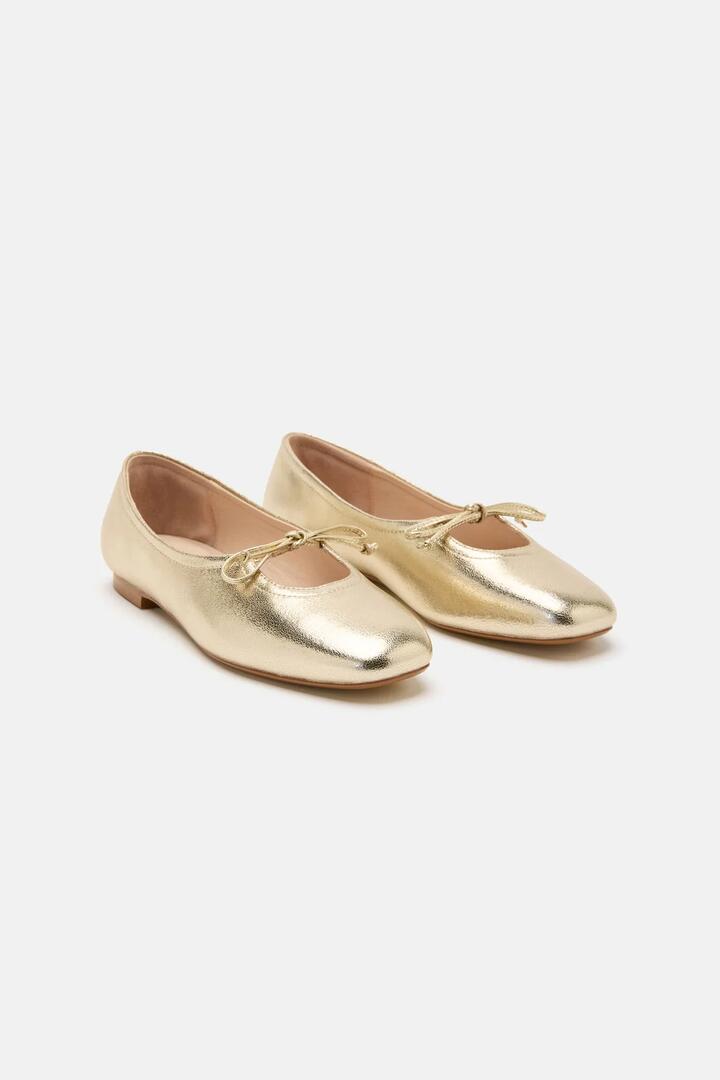 Image of Flats. Product name - Endless Summer Flat in Gold colour by brand - Gorman