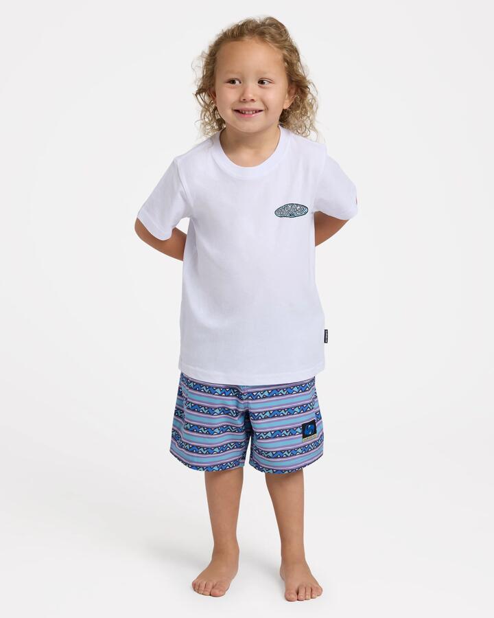 Image of T-Shirts. Product name - Quiksilver Boys 2-7 Tunnel Vision T-Shirt White in White colour by brand - Quiksilver