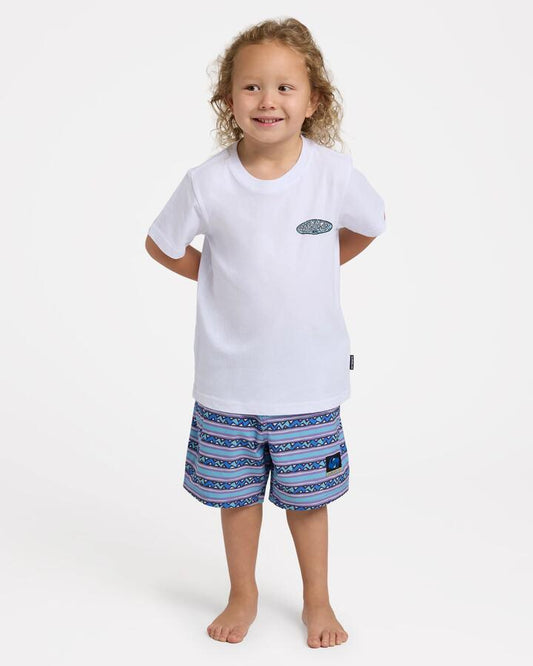 Image of T-Shirts. Product name - Quiksilver Boys 2-7 Tunnel Vision T-Shirt White in White colour by brand - Quiksilver