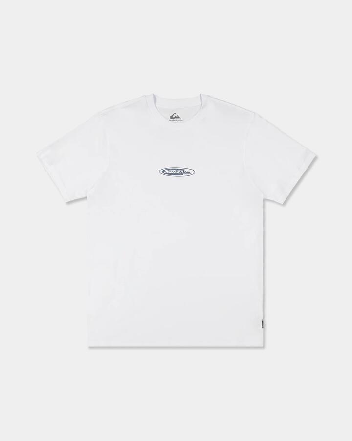Image of T-Shirts. Product name - Quiksilver Mens Disk T-Shirt White in White colour by brand - Quiksilver