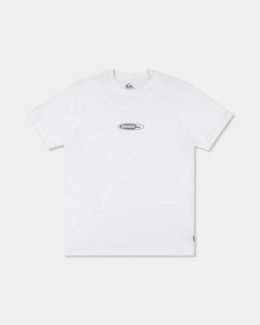 Image of T-Shirts. Product name - Quiksilver Mens Disk T-Shirt White in White colour by brand - Quiksilver