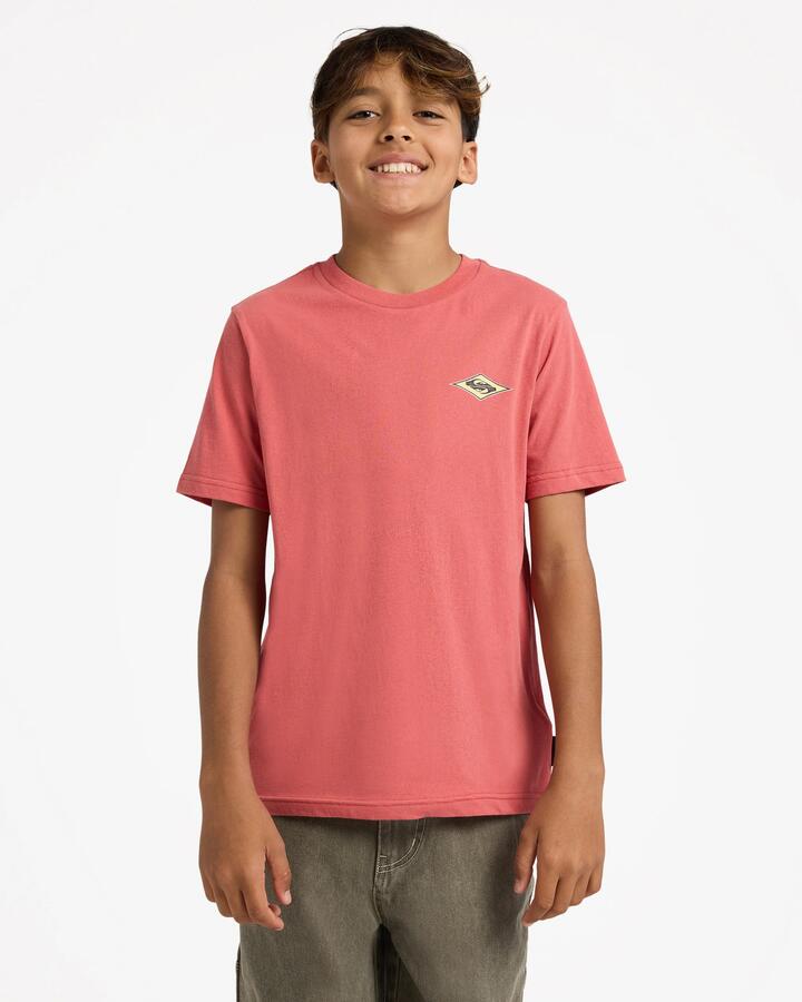 Image of T-Shirts. Product name - Quiksilver Boys 8-16 Wayback T-Shirt Mineral Red in Mineral Red colour by brand - Quiksilver