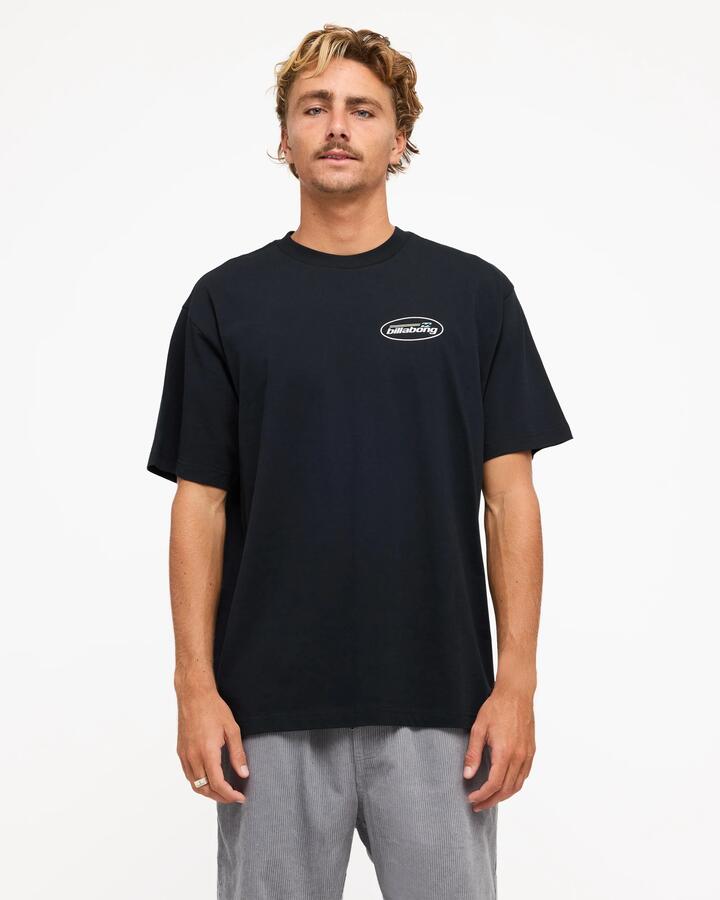 Image of T-Shirts. Product name - Billabong Mens Arch Fade Premium T-Shirt Black in Black colour by brand - Billabong