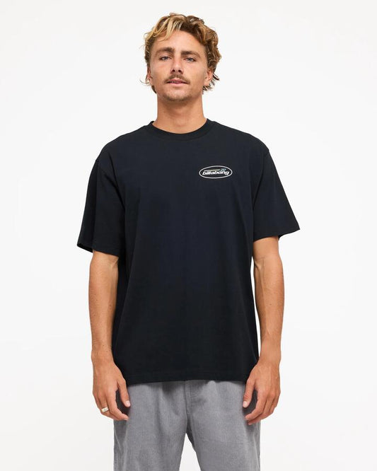 Image of T-Shirts. Product name - Billabong Mens Arch Fade Premium T-Shirt Black in Black colour by brand - Billabong