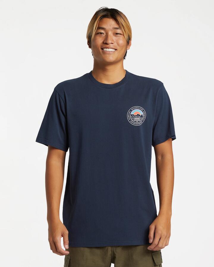 Image of T-Shirts. Product name - Quiksilver Mens Landscapes T-Shirt Dark Navy in Dark Navy colour by brand - Quiksilver