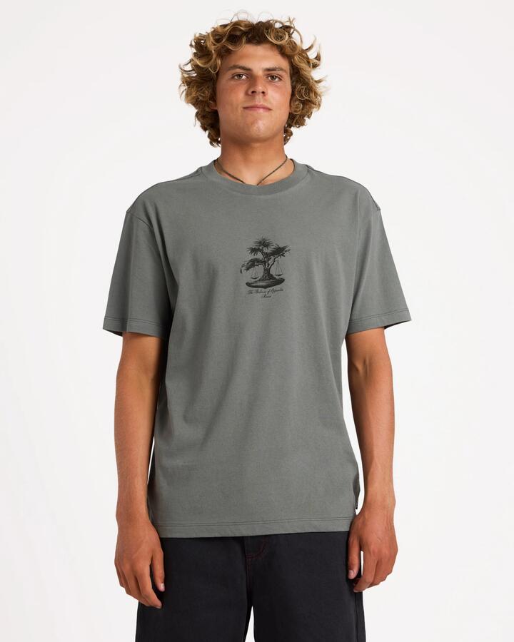 Image of T-Shirts. Product name - Rvca Mens Balance Tree T-Shirt Sage Leaf in Sage Leaf colour by brand - Rvca