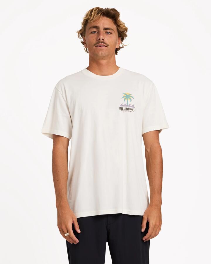 Image of T-Shirts. Product name - Billabong Mens Portal Premium T-Shirt Off White in Off White colour by brand - Billabong
