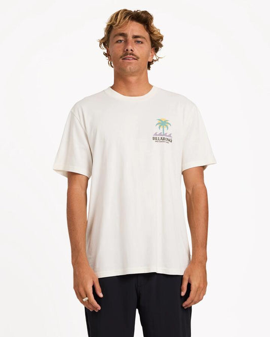 Image of T-Shirts. Product name - Billabong Mens Portal Premium T-Shirt Off White in Off White colour by brand - Billabong