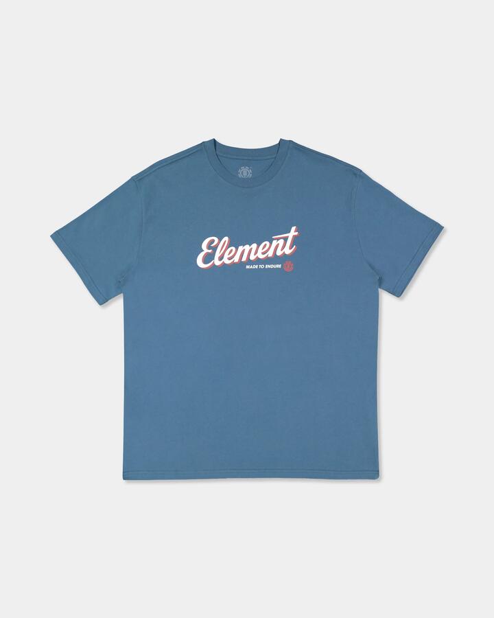 Image of T-Shirts. Product name - Element Mens Riggins T-Shirt Ensign Blue in Ensign Blue colour by brand - Element