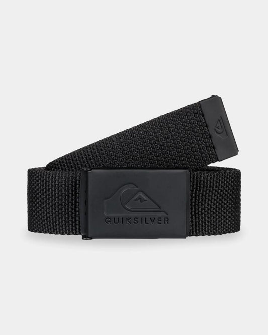Image of Belts. Product name - Quiksilver Mens Principal Schwack Webbing Belt Black in Black colour by brand - Quiksilver
