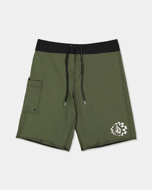 Image of Swimwear. Product name - Volcom Mens Protector Lib Boardshorts Squadron Green in Squadron Green colour by brand - Volcom