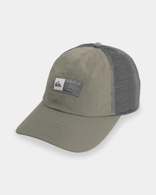 Image of Hats. Product name - Quiksilver Mens Marine Trucker Snapback Cap Dusty Olive in Dusty Olive colour by brand - Quiksilver
