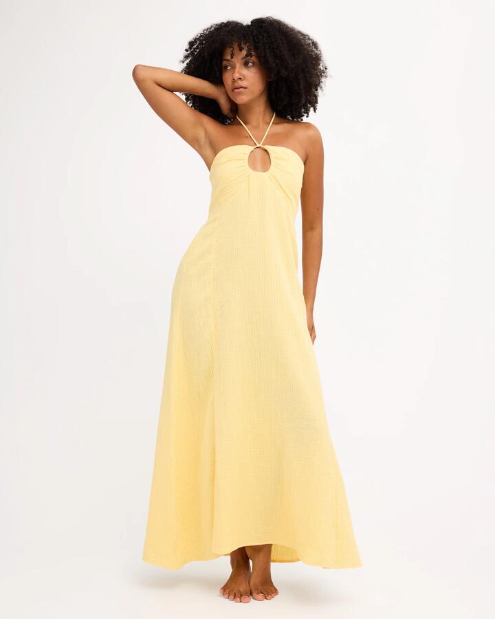 Image of Dresses. Product name - Billabong Womens Sway Away Maxi Dress Sunlight in Sunlight colour by brand - Billabong