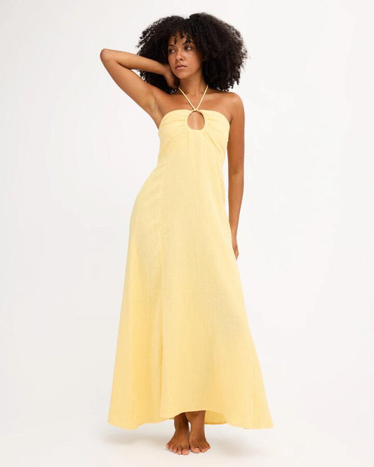 Image of Dresses. Product name - Billabong Womens Sway Away Maxi Dress Sunlight in Sunlight colour by brand - Billabong