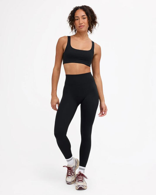 Image of a model wearing Pants. Product name - Rvca Womens Rvca Leggings Rvca Black in Rvca Black colour by brand - Rvca