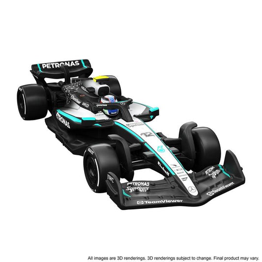 Image of Toy Cars. Product name - Hot Wheels Premium Collectible Mercedes-AMG PETRONAS Formula One Team Car Kimi Antonelli in colour by brand - Hot Wheels