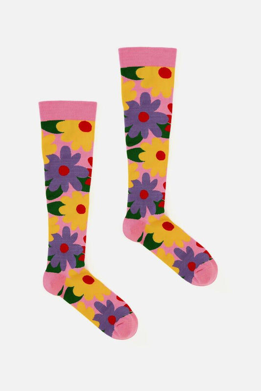Image of Socks. Product name - Rose Compression sock in Pink colour by brand - Gorman