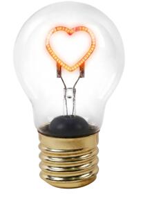 Image of Toys. Product name - Glow Fest Glow Heart Lightbulb in colour by brand - Toymate