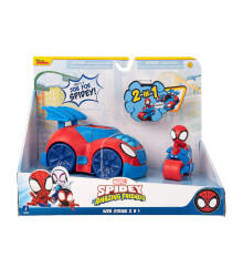 Image of Action Figures. Product name - SNF 2 in 1 Spidey Stealth Strike Feature Vehicle in colour by brand - MARVEL
