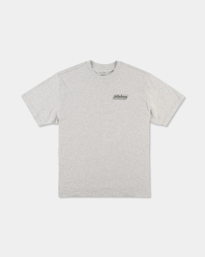Image of T-Shirts. Product name - Billabong Mens Walled T-Shirt Light Grey Heather in Light Grey Heather colour by brand - Billabong