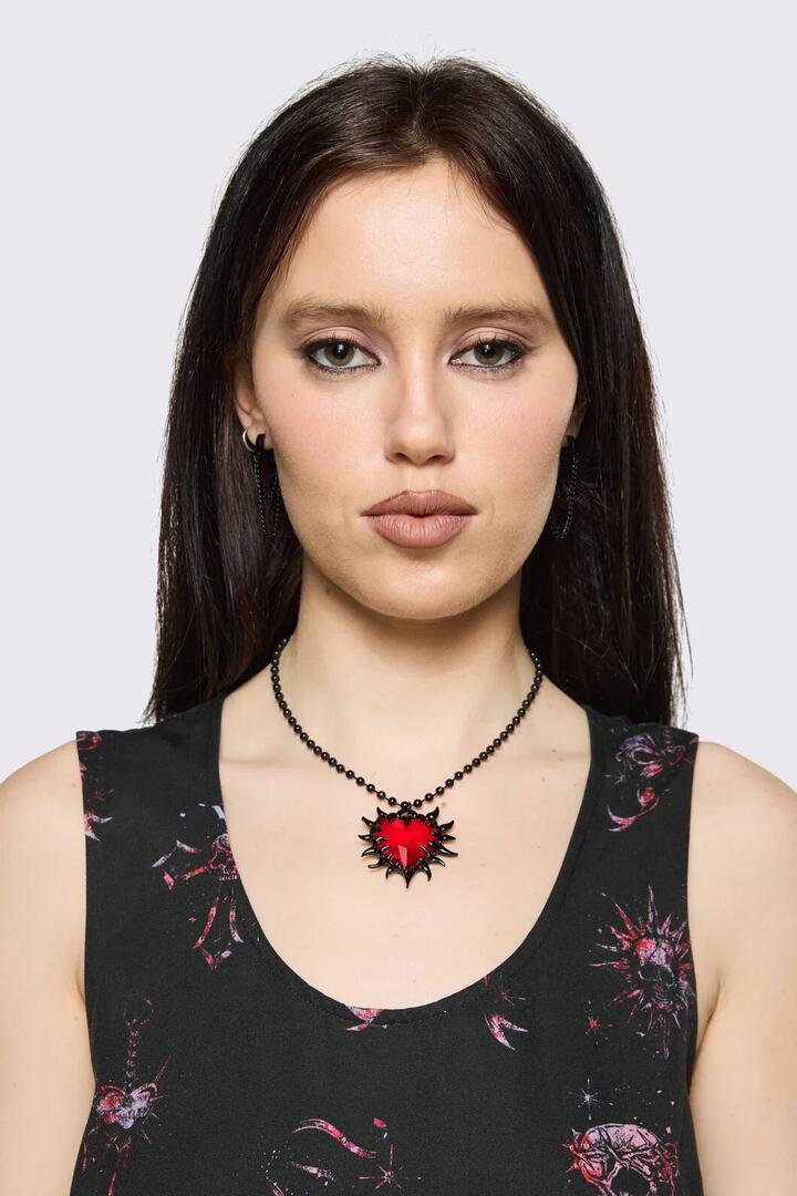 Image of Necklaces. Product name - Dark Romance Necklace in Black colour by brand - Black Friday