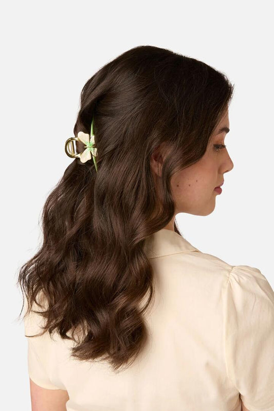 Image of Hair Accessories. Product name - Butterfly Metal Claw Clip in Green colour by brand - Princess Highway
