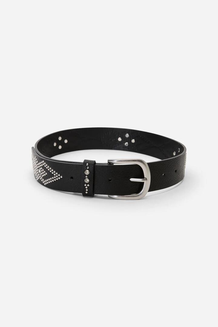 Image of Belts. Product name - Multi Stud & Sparkle Belt in Black colour by brand - Black Friday
