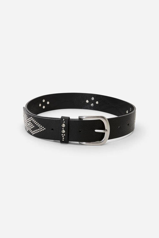 Image of Belts. Product name - Multi Stud & Sparkle Belt in Black colour by brand - Black Friday