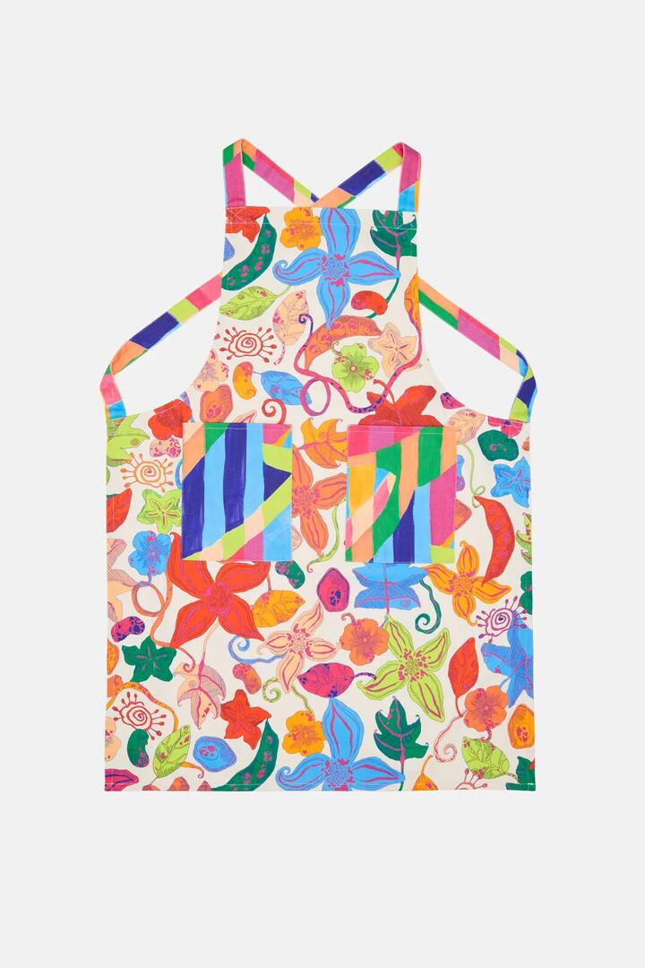 Image of Kitchen & Dining. Product name - Pop Botanical Apron in Print colour by brand - Gorman