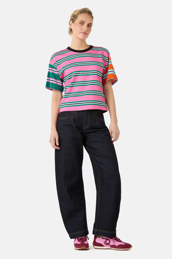 Image of T-Shirts. Product name - Stripe It Up Relaxed Tee in Stripe colour by brand - Gorman