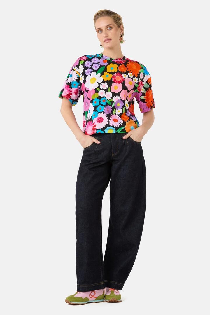Image of T-Shirts. Product name - Flower Meadow Print Relaxed Tee in Print colour by brand - Gorman