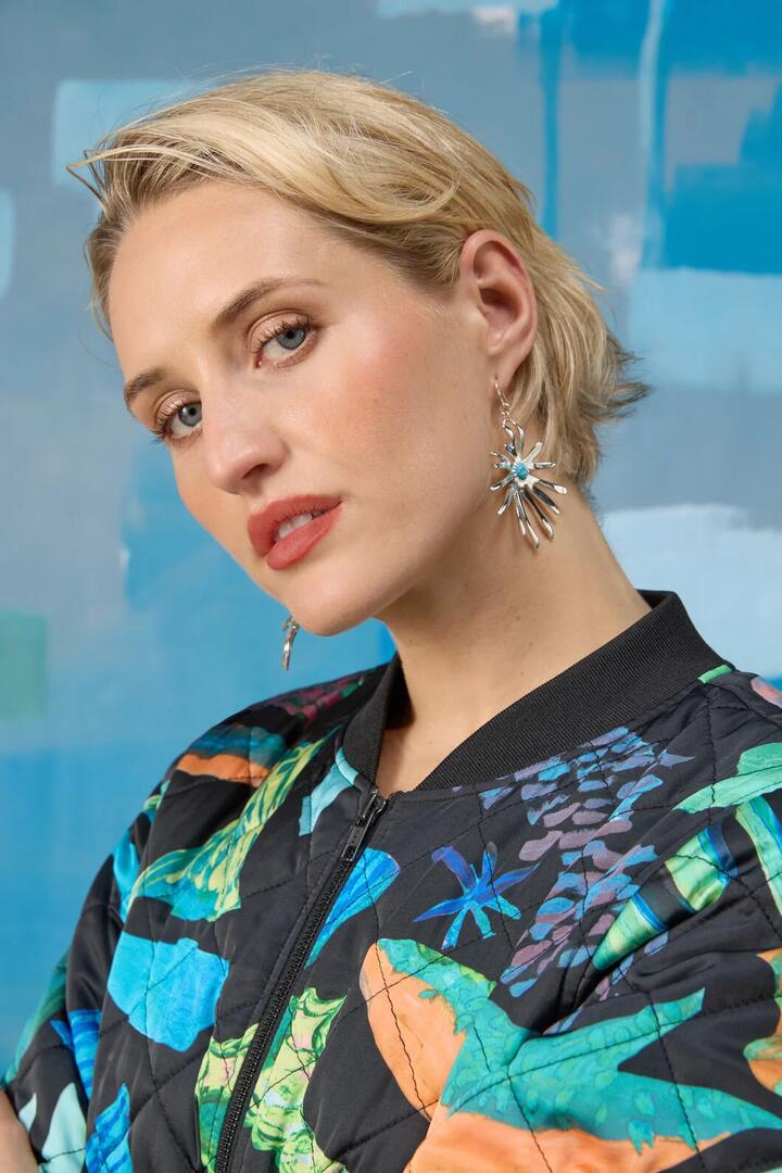 Image of Earrings. Product name - Desert Flower Earrings in Silver colour by brand - Gorman