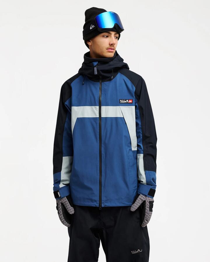 Image of Coats & Jackets. Product name - Quiksilver Mens Young Guns Gore-Tex Snow Jacket Dark Denim in Dark Denim colour by brand - Quiksilver