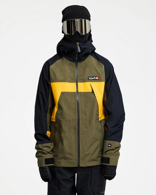 Image of Coats & Jackets. Product name - Quiksilver Mens Young Guns Gore-Tex 3L Snow Jacket Grape Leaf in Grape Leaf colour by brand - Quiksilver