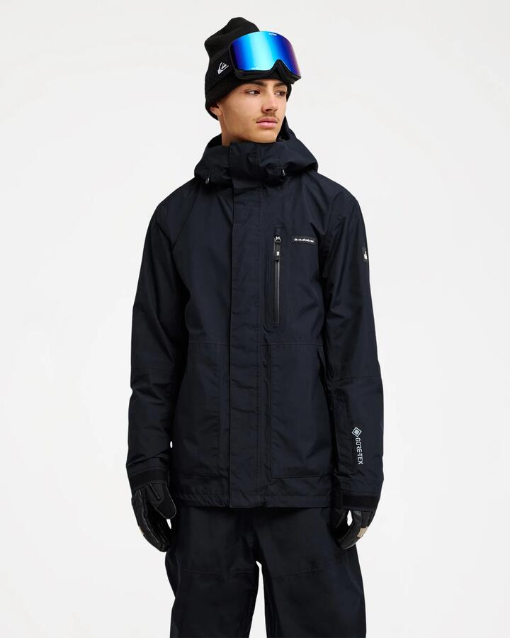 Image of Coats & Jackets. Product name - Quiksilver Mens Mission Gore-Tex Snow Jacket True Black in True Black colour by brand - Quiksilver