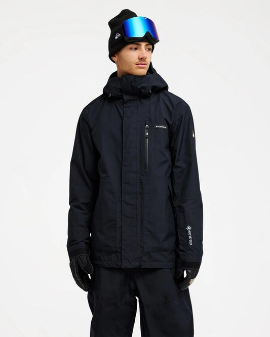 Image of Coats & Jackets. Product name - Quiksilver Mens Mission Gore-Tex Snow Jacket True Black in True Black colour by brand - Quiksilver