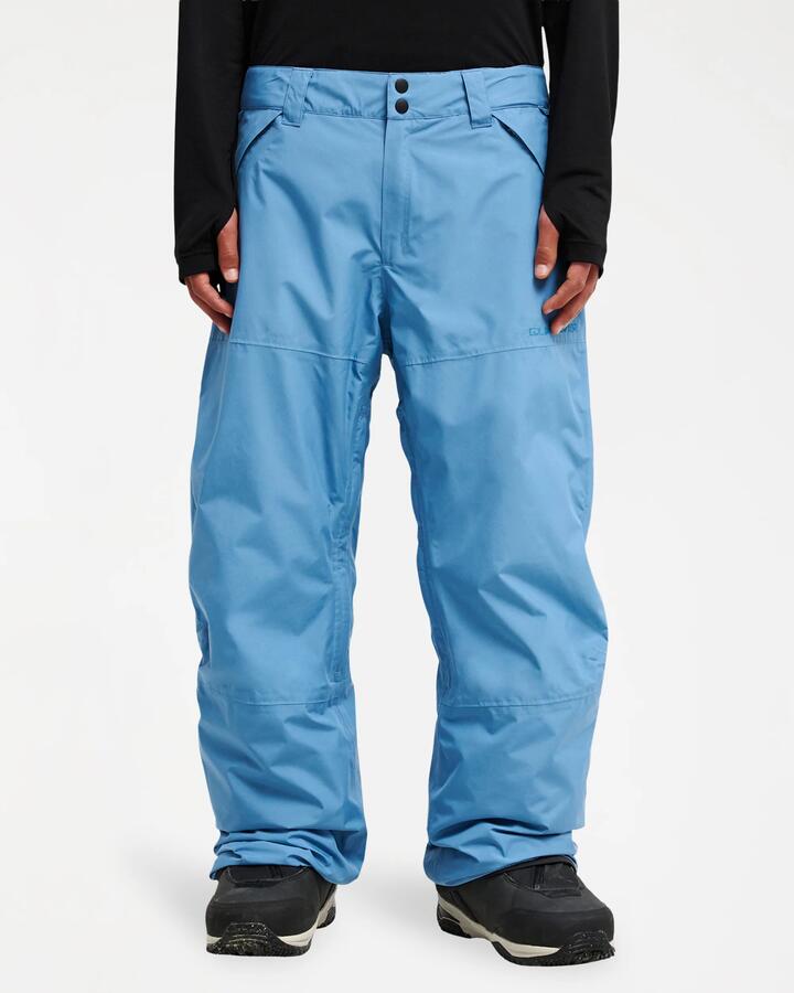 Image of a model wearing Pants. Product name - Quiksilver Mens Mission Gore-Tex Snow Pants Quiet Harbor in Quiet Harbor colour by brand - Quiksilver