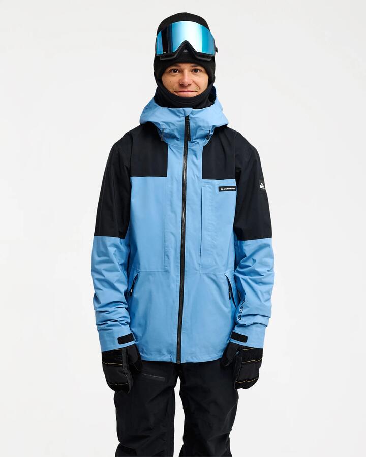 Image of Coats & Jackets. Product name - Quiksilver Mens Forever Stretch Gore-Tex Snow Jacket Quiet Harbor in Quiet Harbor colour by brand - Quiksilver