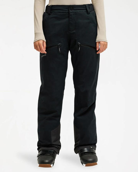 Image of a model wearing Pants. Product name - Roxy Womens Gore-Tex Stretch Landform Snow Pants True Black in True Black colour by brand - Roxy